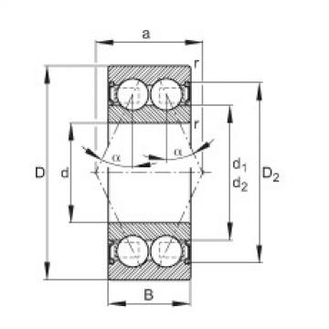 FAG الزاوي الاتصال الكرات - 3810-B-2RS-TVH