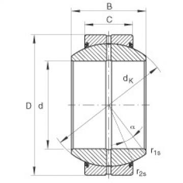 FAG Radial spherical plain bearings - GE180-FO-2RS