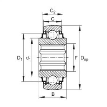 FAG Self-aligning deep groove ball bearings - SK108-210-KRR-B-AH01