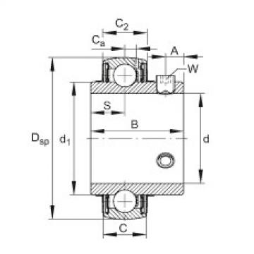 المحامل UC208-25 FAG