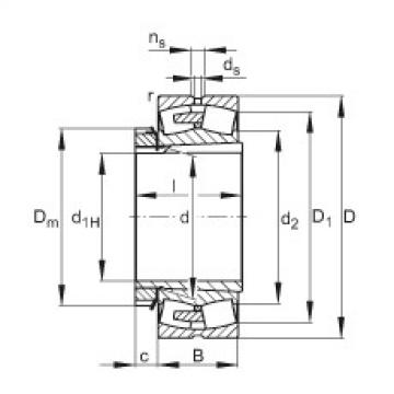 المحامل 23164-E1A-K-MB1 + H3164-HG FAG