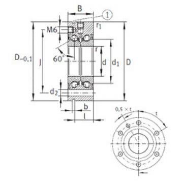 المحامل ZKLF30100-2RS INA