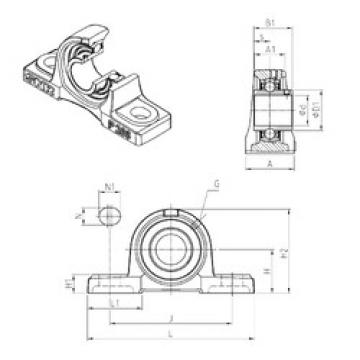 المحامل UCP218 SNR