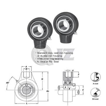 2x 25 mm Hanger Units Cast Iron UCHA205 Mounted Bearing UC205 + HA205 New