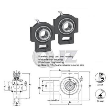 2x 1 3/16 in Take Up Units Cast Iron UCT206-19 Mounted Bearing UC206-19+T206