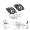 2x 1 in 2-Bolts Flange Units Cast Iron UCFL205-16 Mounted Bearing UC205-16+FL205