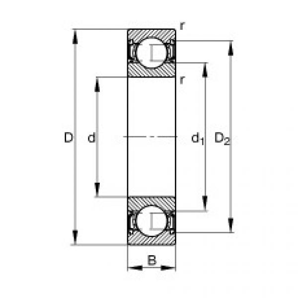 المحامل S6204-2RSR FAG #1 image