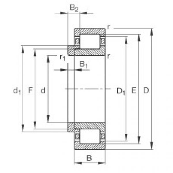 FAG محامل أسطوانية - NJ334-E-TB-M1 + HJ334-E #1 image