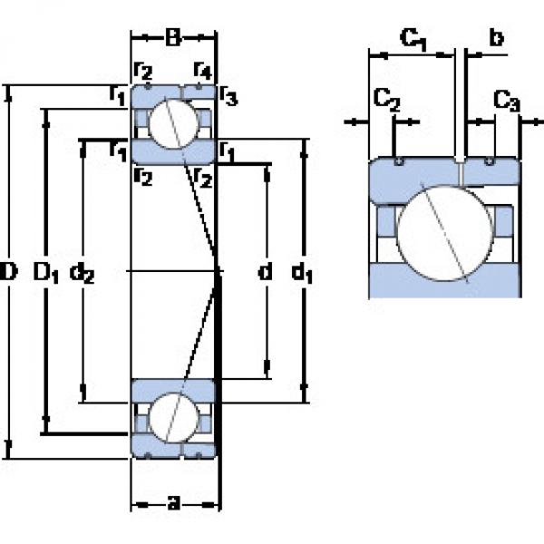 المحامل 7016 CD/HCP4AL SKF #1 image