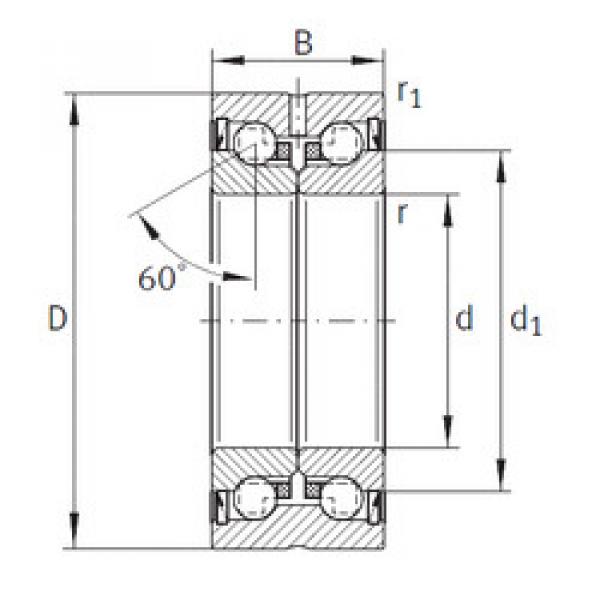 المحامل ZKLN3572-2RS-PE INA #1 image