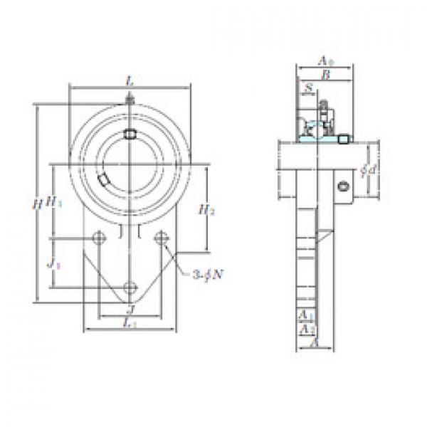 المحامل UCFB208-25 KOYO #1 image