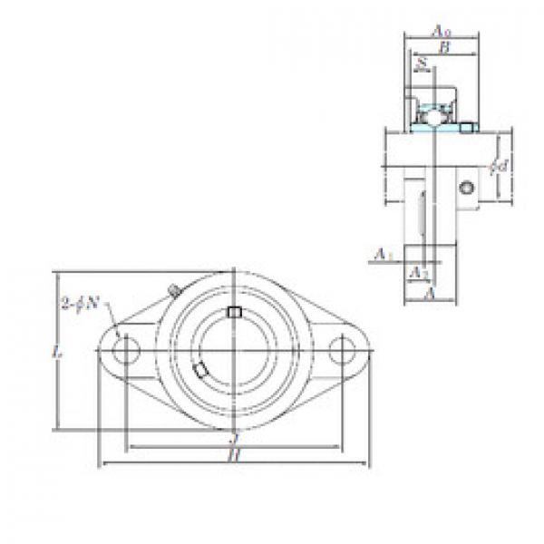 المحامل UCFL212-38 KOYO #1 image