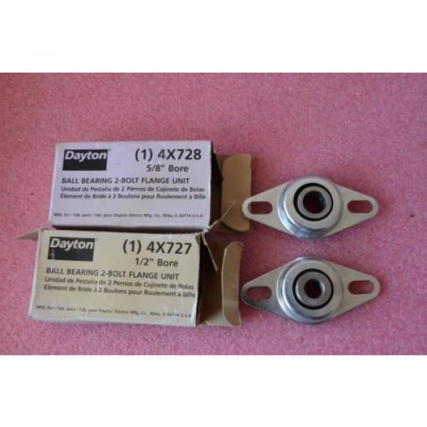 3 Dayton Ball Bearing Bolt Flange Units &amp; Dayton Solenoid Coil. #2 image