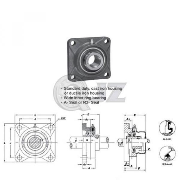 1 in Square Flange Units Cast Iron UCF205-16 Mounted Bearing UC205-16+F205 #2 image