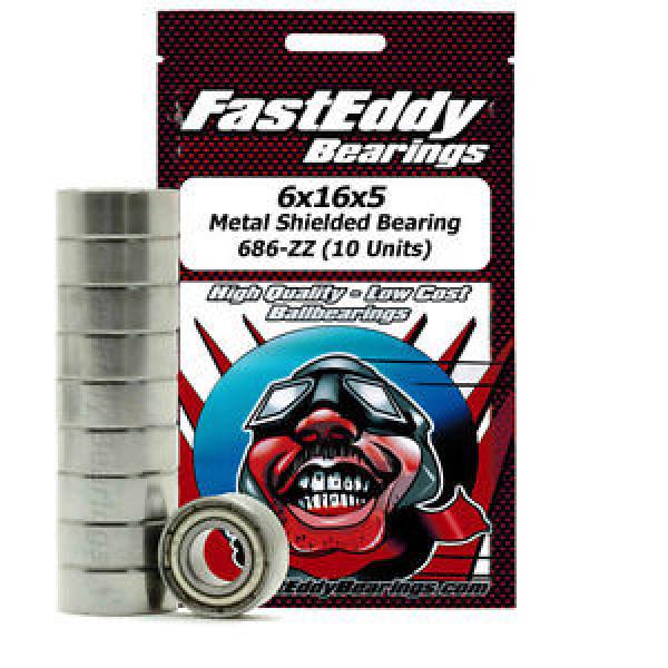 6x16x5 Metal Shielded Bearing 696-ZZ (10 Units) #1 image